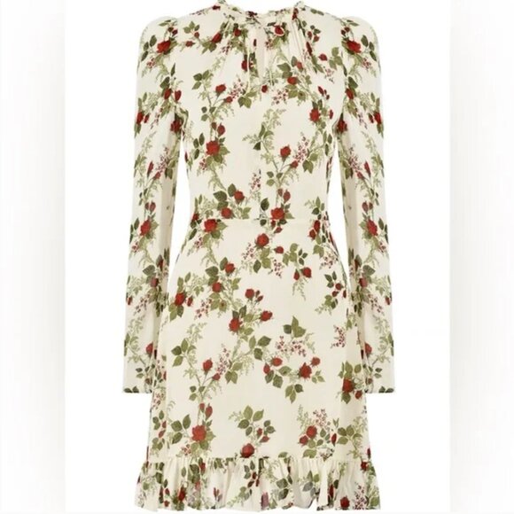 Reformation Floral Print Long sleeve Marcy Dress Size 4 - Picture 1 of 6